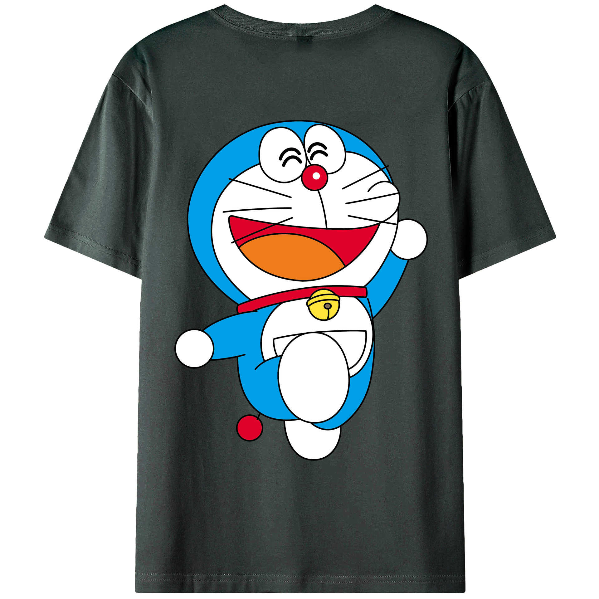 （画像用） ドラえもん Doraemon 綿100％ メンズ半袖Tシャツ（バックプリント） 通気性